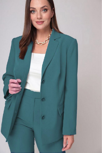 Костюм из текстиля с жакетом и брюками прямого кроя ALEZA 1173.3 - фото 1