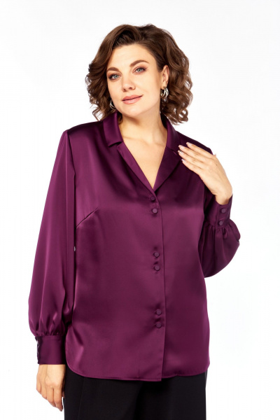 Блуза Элль-стиль 2404/1а бордо - фото 11