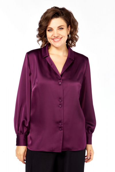 Блуза Элль-стиль 2404/1а бордо - фото 10