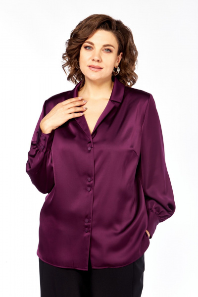 Блуза Элль-стиль 2404/1а бордо - фото 9