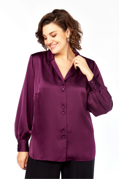 Блуза Элль-стиль 2404/1а бордо - фото 7