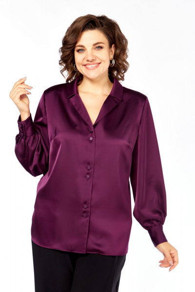 Блуза Элль-стиль 2404/1а бордо - фото 6