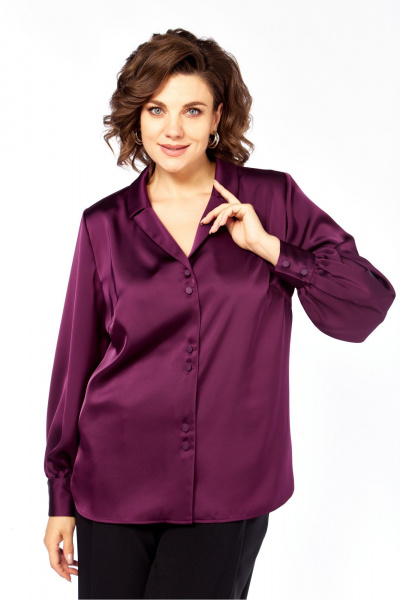 Блуза Элль-стиль 2404/1а бордо - фото 4