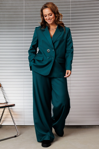 Брюки, жакет AMUARt 1063 зеленый - фото 3