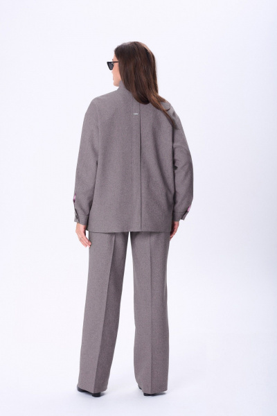 Брюки, жакет Vilena 1089 серо-розовый - фото 3