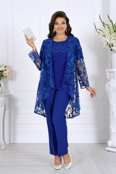 Блуза, брюки, кардиган Ninele 5908 василек - фото 7