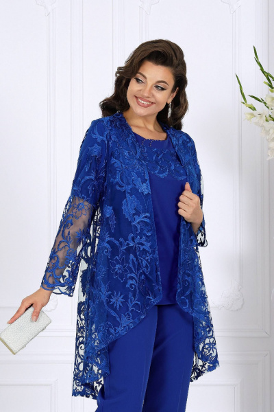 Блуза, брюки, кардиган Ninele 5908 василек - фото 2