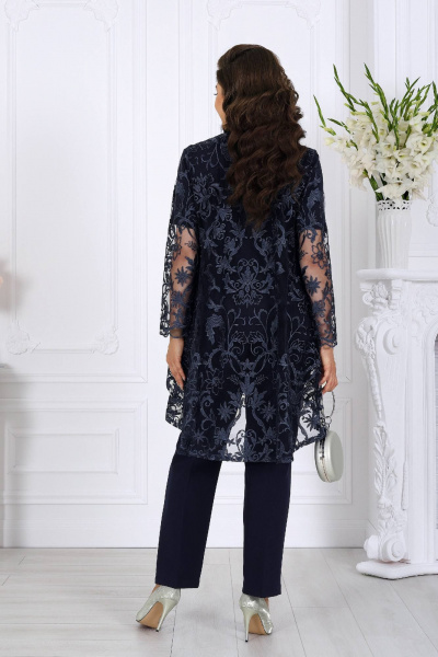 Блуза, брюки, кардиган Ninele 5908 синий - фото 3