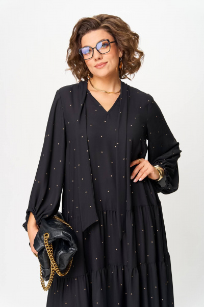 Платье Anastasia 713.2 черый(горошек) - фото 6