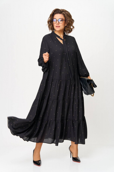 Платье Anastasia 713.2 черый(горошек) - фото 3