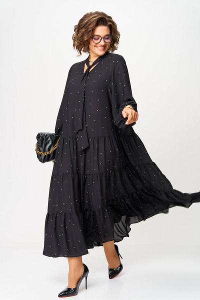 Платье Anastasia 713.2 черый(горошек) - фото 2