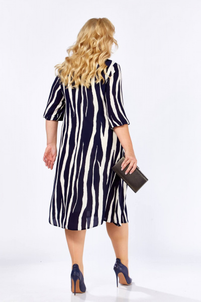 Платье Anastasia 1186.1 молочно-синий - фото 6