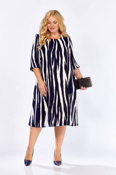 Платье Anastasia 1186.1 молочно-синий - фото 4