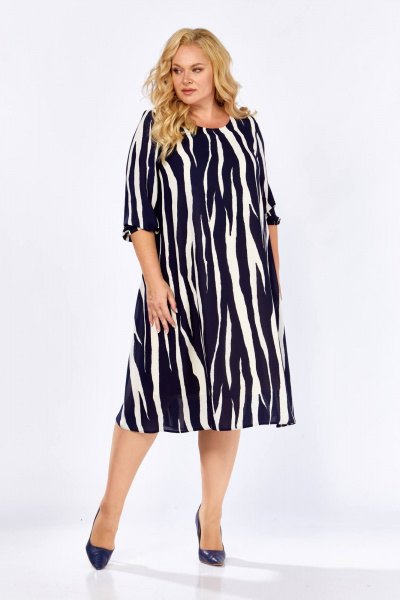 Платье Anastasia 1186.1 молочно-синий - фото 1