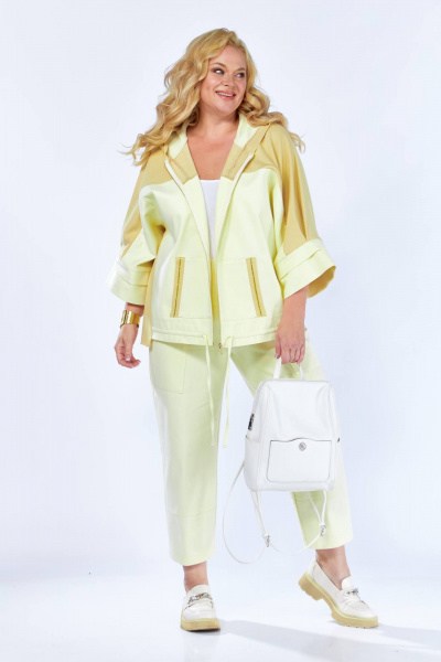 Блуза, брюки Anastasia 1223 светло-лимонный - фото 6