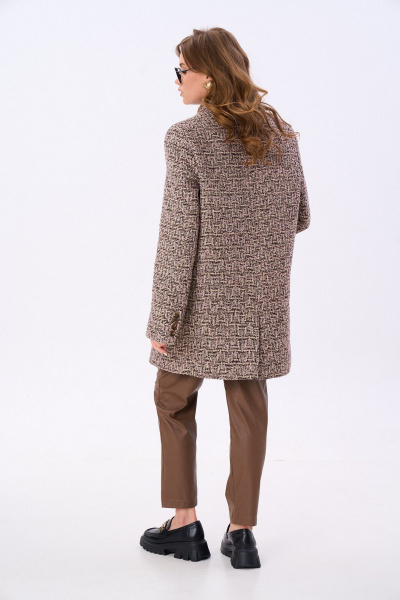 Брюки, жакет NikVa 947-2 песок и шоколад - фото 4