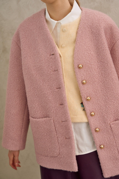 Пальто Lokka 1719 розовый - фото 3