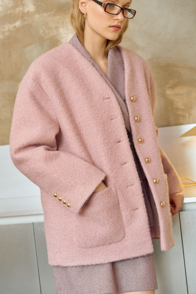 Пальто Lokka 1719 розовый - фото 2