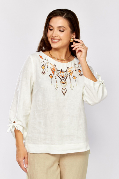 Блуза MALI 625-083 белый - фото 8