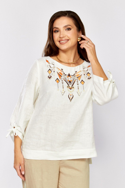 Блуза MALI 625-083 белый - фото 7