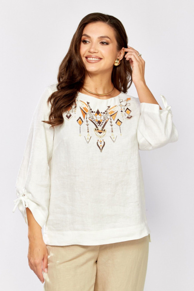 Блуза MALI 625-083 белый - фото 6