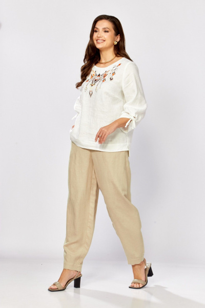 Блуза MALI 625-083 белый - фото 3