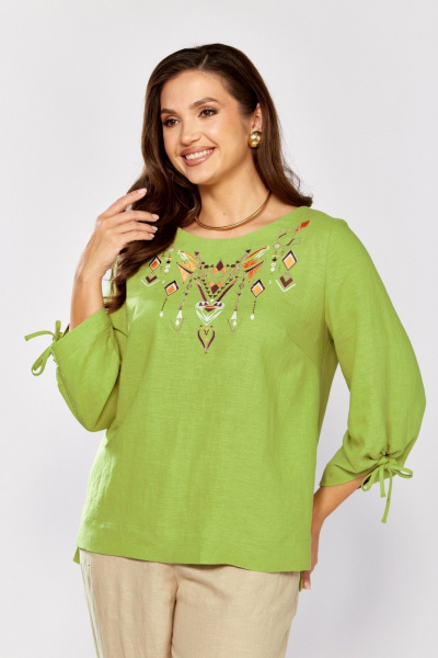 Блуза MALI 625-083 зеленый - фото 12