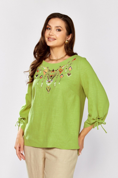 Блуза MALI 625-083 зеленый - фото 11