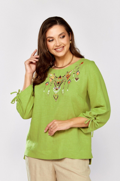 Блуза MALI 625-083 зеленый - фото 10