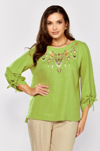 Блуза MALI 625-083 зеленый - фото 9