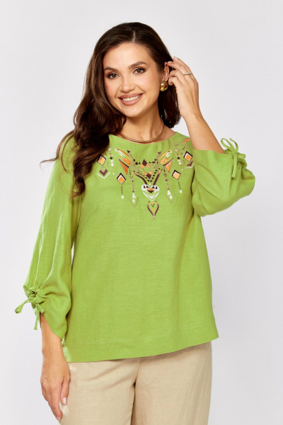 Блуза MALI 625-083 зеленый - фото 7