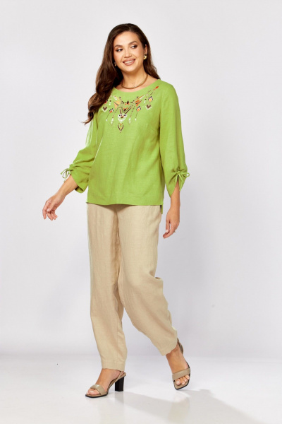 Блуза MALI 625-083 зеленый - фото 2