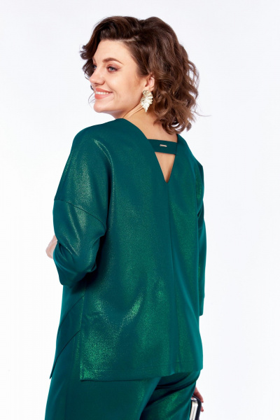 Блуза, брюки БагираАнТа 1047 изумруд - фото 4