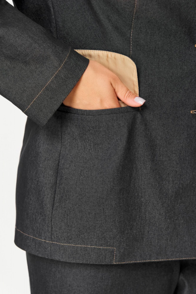 Брюки, жакет SOVA 11292 графит - фото 14