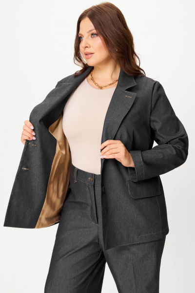 Брюки, жакет SOVA 11292 графит - фото 5