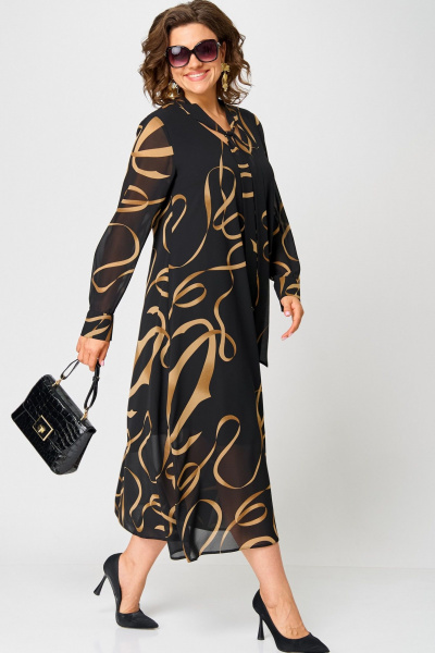 Платье EVA GRANT 7293 черный_принт - фото 11