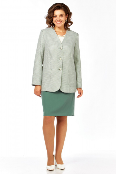 Жакет, юбка Matini 1.1799 зеленый - фото 3