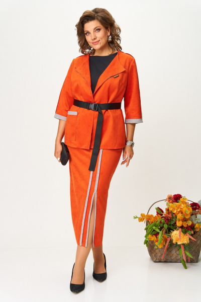 Жакет, юбка Michel chic 1388/1 терракот - фото 1