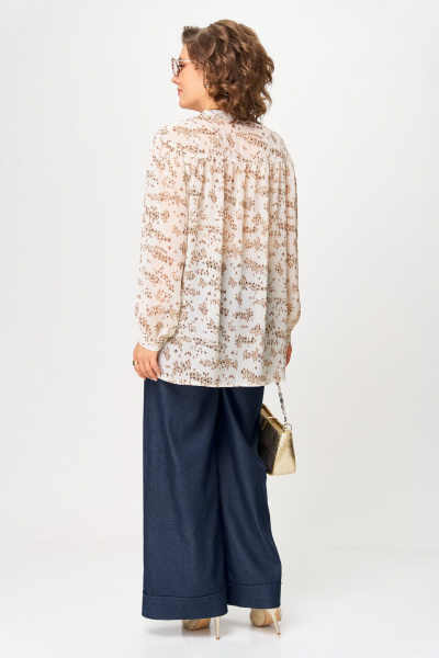 Блуза Michel chic 760/2 молочный_веточки - фото 6