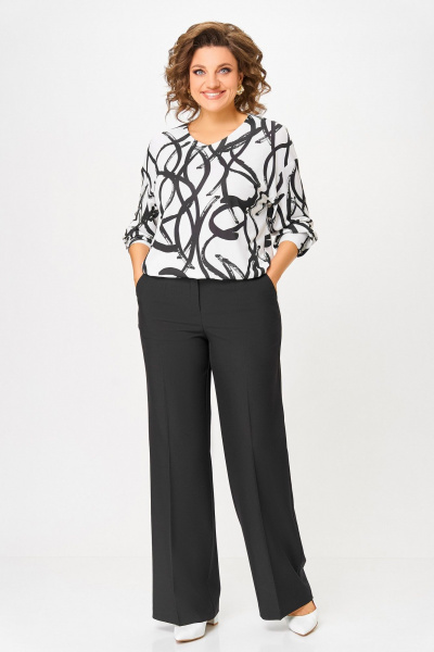 Джемпер Swallow 865 молочный/черный_принт - фото 5