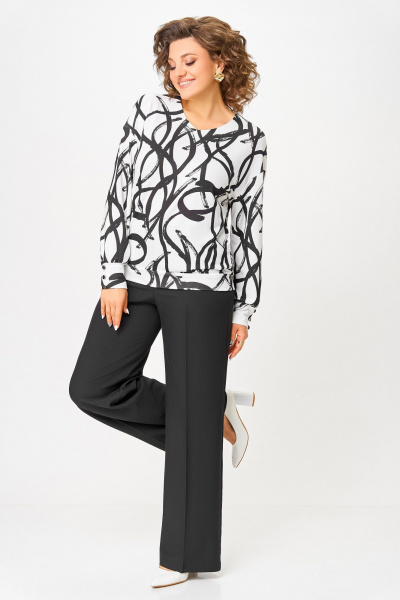 Джемпер Swallow 865 молочный/черный_принт - фото 3