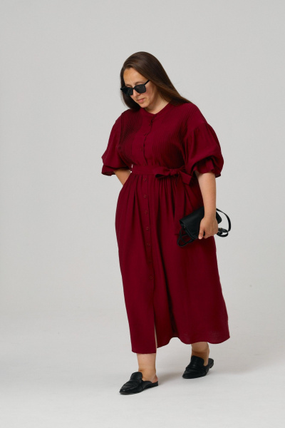 Платье ALIN 3001 бургунди - фото 3