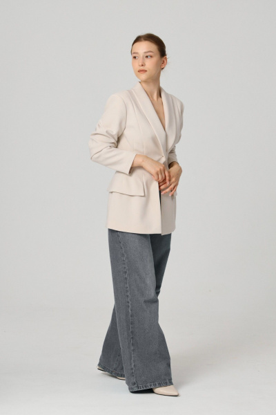 Жакет ALIN 5001 кремово-белый - фото 4