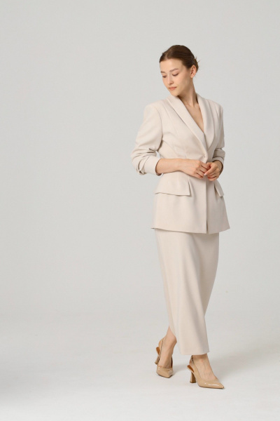 Жакет, юбка ALIN 6004 кремово-белый - фото 2