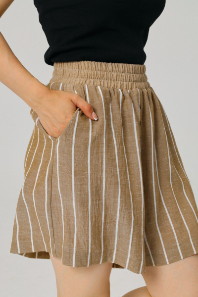 Шорты ALIN 4005 бежевый_в_полоску - фото 2