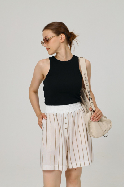 Шорты ALIN 4005 белый_в_полоску - фото 1