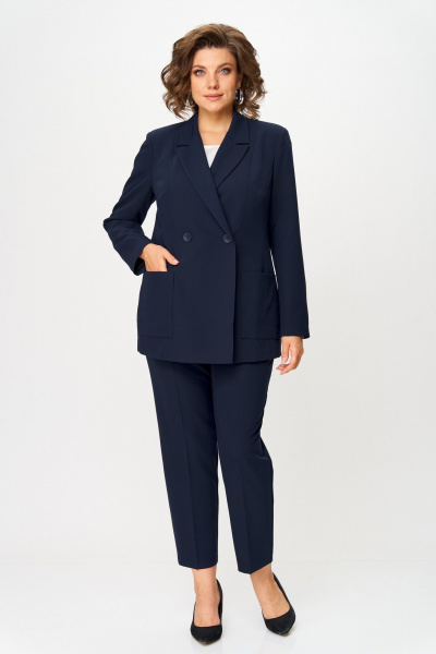 Брюки, жакет ANASTASIA MAK 1141-А темно-синий - фото 1