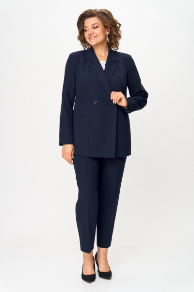 Брюки, жакет ANASTASIA MAK 1141-А темно-синий - фото 2