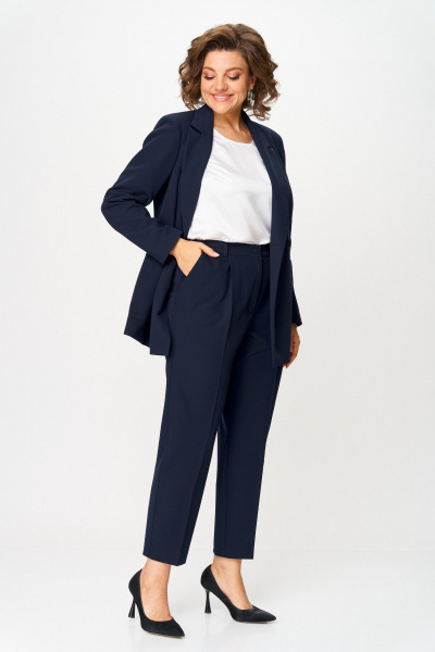 Брюки, жакет ANASTASIA MAK 1141-А темно-синий - фото 3