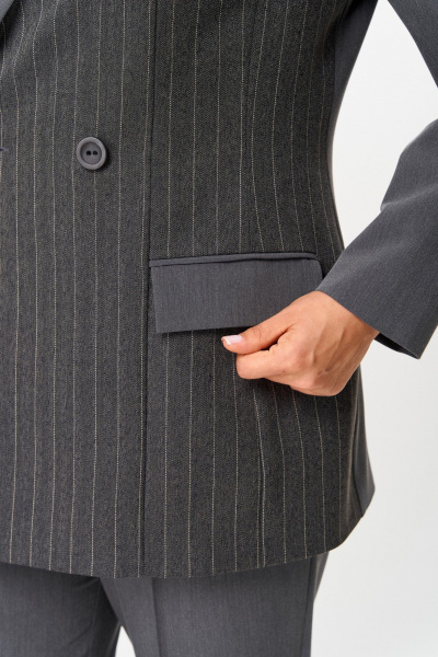 Жакет ANASTASIA MAK 1270-1 серый - фото 9